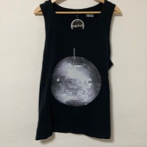 Men’s tank top disco ball. Graphic T